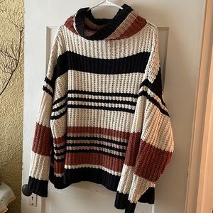 Oversized cowl neck sweater
